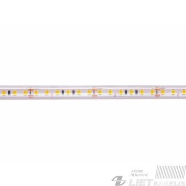 LED juosta, 5m ritė, 24V 9.6W/m hermetiška IP68, T formos, šiltai balta 3000K LED juosta, 5m ritė, 24V 9.6W/m hermetiška IP68, T formos, šiltai balta 3000K