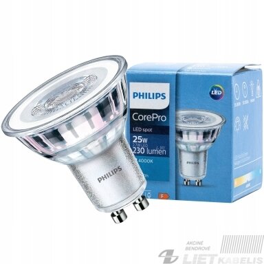 LED lempa 2,7W, GU10, 4000K, 230lm, 36°,Philips LED lempa 2,7W, GU10, 4000K, 230lm, 36°,Philips