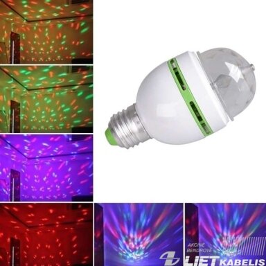 LED Lempa 3W, E27, RGB LED Lempa 3W, E27, RGB