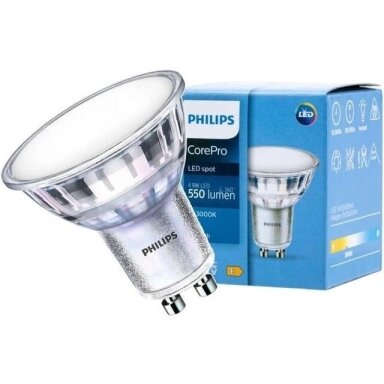 LED lempa 4,9W, 3000K, 550lm, GU10, PHILIPS