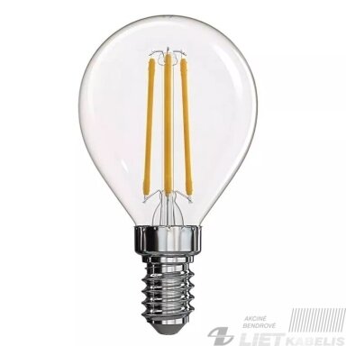 LED lempa 4W, 2700K,  465LM, E14, filamentinė, EMOS