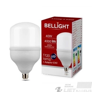 LED lempa T120 40W, 4000K, 4000lm, E27/E40, BELLIGHT LED lempa T120 40W, 4000K, 4000lm, E27/E40, BELLIGHT