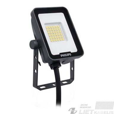 LED prožektorius  20W, 4000K, 2400Lm, pilkas, IP65, PHILIPS