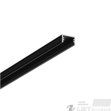 Profilis led juostai SLIM8 AC2/Z pridedamas  juodas, 2m, Topmet
