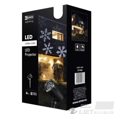 LED projekcinis lauko lazeris, ZY1936 IP44, balta LED projekcinis lauko lazeris, ZY1936 IP44, balta