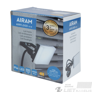 LED prožektorius 10W, 4000K, 800Lm, IP44,  AIRAM