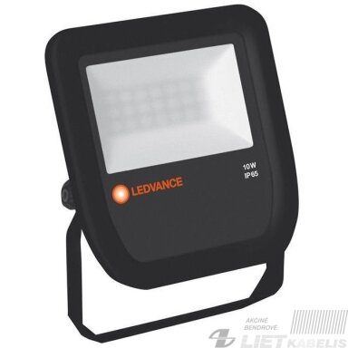 LED prožektorius 10W, 4000K, IP65  juodas Ledvance