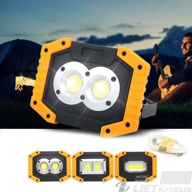 LED Prožektorius  10W,  400LM, 5V (13,5x9,5x3,7cm)COB