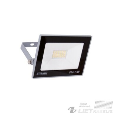 LED prožektorius 20W, 4500K, 1600LM, IP65, pilkas, STRUHM LED prožektorius 20W, 4500K, 1600LM, IP65, pilkas, STRUHM