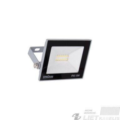 LED prožektorius KROMA 10W, 4500K, 810Lm, IP65, pilkas, Struhm