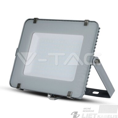 LED prožektorius SMD SLIM 150W, 4000K, 12000Lm, IP65, pilkas, V-TAC