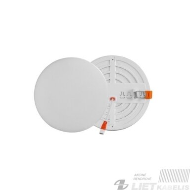 Šviestuvas LED FLR-24W SLIM, 4000K įleidžiamas, apvalus