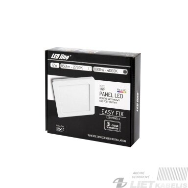 LED šviestuvas 12W, 2700K, 890lm, IP20, LEDline LED šviestuvas 12W, 2700K, 890lm, IP20, LEDline