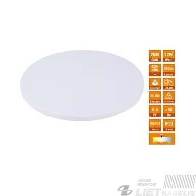 LED šviestuvas 12W, 4000K, 1200lm ,IP20, pridedamas apvalus, Spector Light LED šviestuvas 12W, 4000K, 1200lm ,IP20, pridedamas apvalus, Spector Light