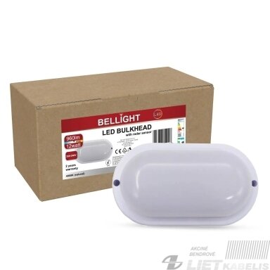 LED šviestuvas 12W, 4000K, 960lm, oavalus sus judesio davikliu, BELLIGHT