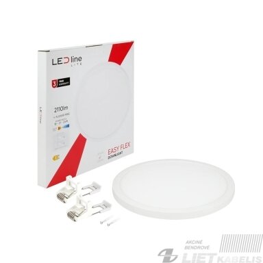 LED šviestuvas 18-21-24W, 3000K-5000K, 2110lm, universalus apvalus EASY FLEX, LEDLine