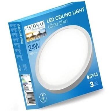 LED šviestuvas 24W, 3000-6000K, 2880lm, IP44, Visional LED šviestuvas 24W, 3000-6000K, 2880lm, IP44, Visional