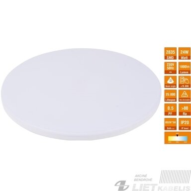 LED šviestuvas 24W, 4000K, 2600lm ,IP20, pridedamas apvalus, Spector Light LED šviestuvas 24W, 4000K, 2600lm ,IP20, pridedamas apvalus, Spector Light