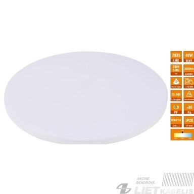 LED šviestuvas 40W, 4000K, 4300LM, IP20, pridedamas apvaus, Spector Light LED šviestuvas 40W, 4000K, 4300LM, IP20, pridedamas apvaus, Spector Light