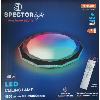 LED šviestuvas 40W, 4300lm, RGB su pulteliu,SPECTORLIGHT LED šviestuvas 40W, 4300lm, RGB su pulteliu,SPECTORLIGHT