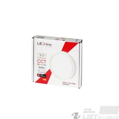 LED šviestuvas 6W, 3000-5000K, 540lm, EasyFix PRO, LEDLine