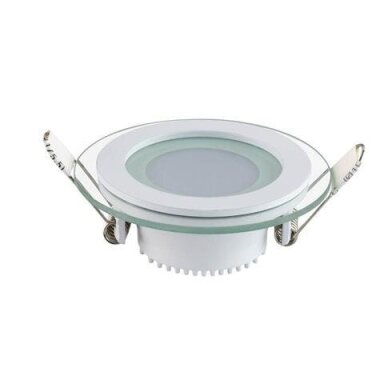 LED šviestuvas 12W su stiklu, 4000K, 780lm, įleidžiamas, Bona electrica LED šviestuvas 12W su stiklu, 4000K, 780lm, įleidžiamas, Bona electrica