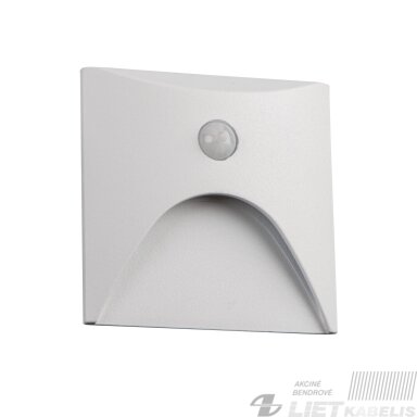 LED Šviestuvas EXIN 2,5W, 4000K, 50lm, IP65, baltas su judesio davikliu, KANLUX
