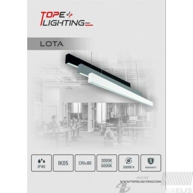 LED šviestuvas pakabinamas Liman 40W, 4000K, 3500LM, 120cm, IP40, Tope Lighting LED šviestuvas pakabinamas Liman 40W, 4000K, 3500LM, 120cm, IP40, Tope Lighting