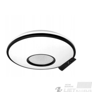 LED šviestuvas SANTO, 24W, 3000-6500K, 1680LM, su pulteliu baltas juodais kraštais, Master Led
