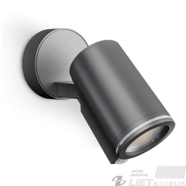 LED šviestuvas SPOT  ONE S 6,7W, 3000K, 620lm su judesio davikliu, antracitas, IP44, STEINEL
