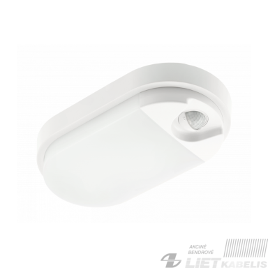 LED Šviestuvas Tallin 10W, 4000K, 850LM, su judesio davikliu, ovalus, pridedamas, IP54, Eurolight