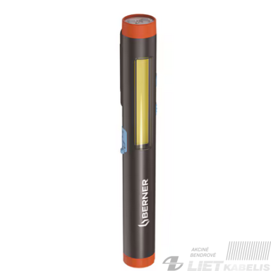 LED žibintuvėlis rankinis 450lm, USB+C, lazeris, BERNER