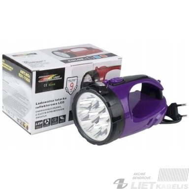 LED žibintuvėlis rankinis RS1-7009, 0,54W, pakraunamas, Energy Light