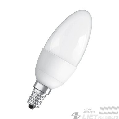 Lempa kompaktinė 6W, E14, Slim-line