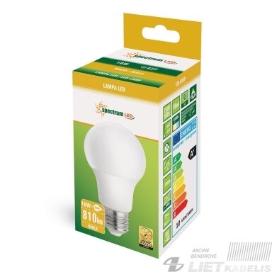 Lempa LED 10W, E27, 4000K, 810Lm, Spectrum LED