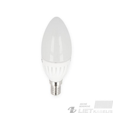 Lempa LED 9W, E14, 230V, 992lm, 2700K, žvakės formos, keramikinė, LEDline