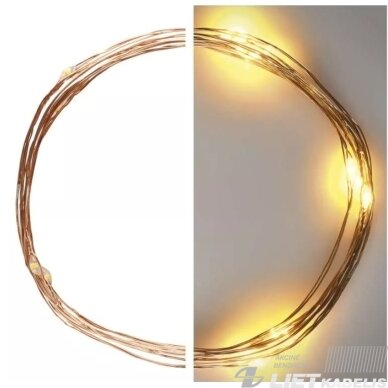 LED girlianda NANO, 3Vac (2xAA), 1.9m, 20 x LED, šiltai balta, su laikmačiu, EMOS LED girlianda NANO, 3Vac (2xAA), 1.9m, 20 x LED, šiltai balta, su laikmačiu, EMOS