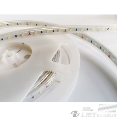 LED juosta 12V 4.8W/m hermetiška IP67, T formos, šiltai balta 3000K 115lm/W PLUS AKTO 1