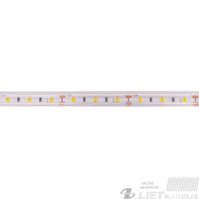 LED juosta 12V 4.8W/m hermetiška IP67, T formos, šiltai balta 3000K 115lm/W PLUS AKTO