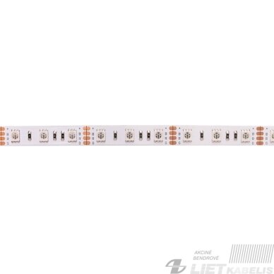 LED juosta 24V 14.4W/m nehermetiška IP20, RGB padidinto efektyvumo, PLUS AKTO LED juosta 24V 14.4W/m nehermetiška IP20, RGB padidinto efektyvumo, PLUS AKTO