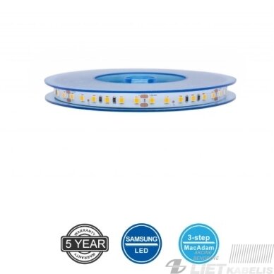 LED juosta 24V 14.4W/m nehermetiška IP20 šiltai balta 2700K 120LED/m 115lm/W PLUS AKTO 1 LED juosta 24V 14.4W/m nehermetiška IP20 šiltai balta 2700K 120LED/m 115lm/W PLUS AKTO 1