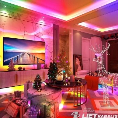 LED juosta 40W, 12V RGB adapteris +BT+valdiklis IP54, OPTONICA 1 LED juosta 40W, 12V RGB adapteris +BT+valdiklis IP54, OPTONICA 1