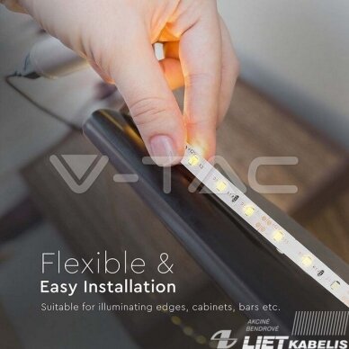 LED juosta 4,2W/m, 3000K, 60LED/m, IP20, V-TAC 1