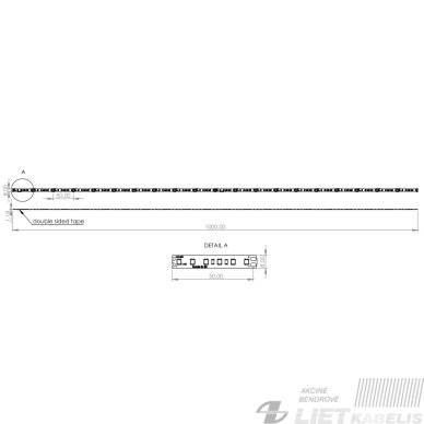 LED juosta 48V 9.6W/m nehermetiška IP20 neutraliai balta 4000K 120LED/m, Samsung SMD 1 LED juosta 48V 9.6W/m nehermetiška IP20 neutraliai balta 4000K 120LED/m, Samsung SMD 1