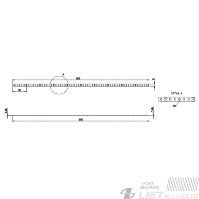 LED juosta 4,8W/m 12V HM-2835, 4000K, IP20, PLUS AKTO 1