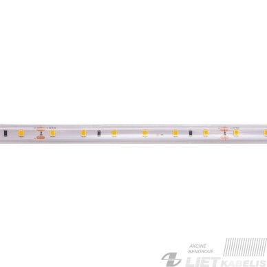 LED juosta 5m ritė 24V 14.4W/m hermetiška IP68, T formos, šiltai balta 3000K LED juosta 5m ritė 24V 14.4W/m hermetiška IP68, T formos, šiltai balta 3000K
