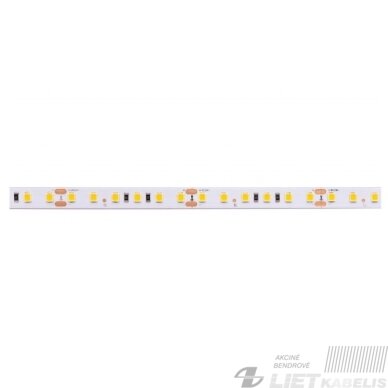 LED juosta, 5m ritė, 24V 14.4W/m, nehermetiška IP20, šiltai balta 2700K, 120LED/m, Bridgelux SMD LED juosta, 5m ritė, 24V 14.4W/m, nehermetiška IP20, šiltai balta 2700K, 120LED/m, Bridgelux SMD