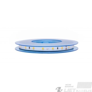 LED juosta, 5m ritė 24V 14.4W/m nehermetiška IP20 šiltai balta 3000K 1407lm/m 1