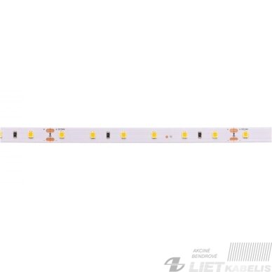 LED juosta, 5m ritė 24V 14.4W/m nehermetiška IP20 šiltai balta 3000K 1407lm/m
