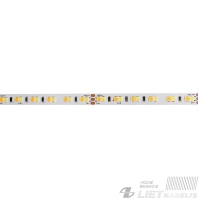 LED juosta 5m ritė 24V 19.2W/m (2x 9.6W), 168LED/m, CCT 2000K-6500K, nehermetiška IP20 LED juosta 5m ritė 24V 19.2W/m (2x 9.6W), 168LED/m, CCT 2000K-6500K, nehermetiška IP20